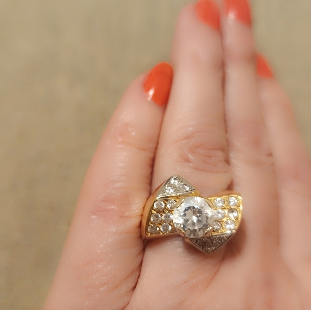 Two Tones,Gold Ring - image 5